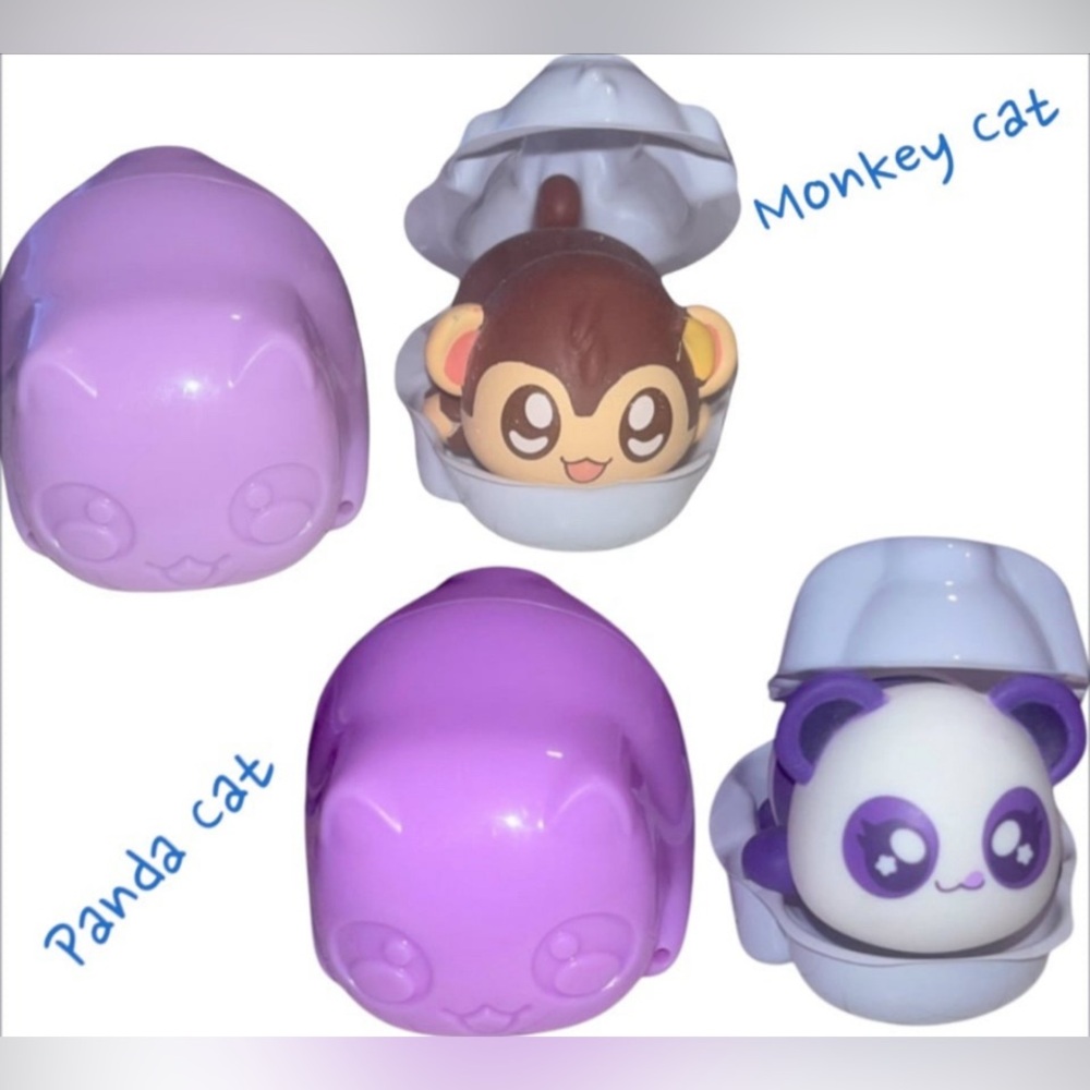 New - Aphmau Meemeows Squishy Figure Safari Monkey Cat & Panda Cat